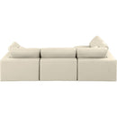 Meridian Comfy Cream Vegan Leather Modular Sectional IMAGE 6