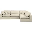 Meridian Comfy Cream Vegan Leather Modular Sectional IMAGE 8