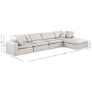 Meridian Comfy Cream Vegan Leather Modular Sectional IMAGE 15
