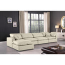 Meridian Comfy Cream Vegan Leather Modular Sectional IMAGE 4