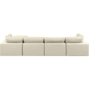 Meridian Comfy Cream Vegan Leather Modular Sectional IMAGE 5