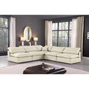 Meridian Comfy Cream Vegan Leather Modular Sectional IMAGE 2