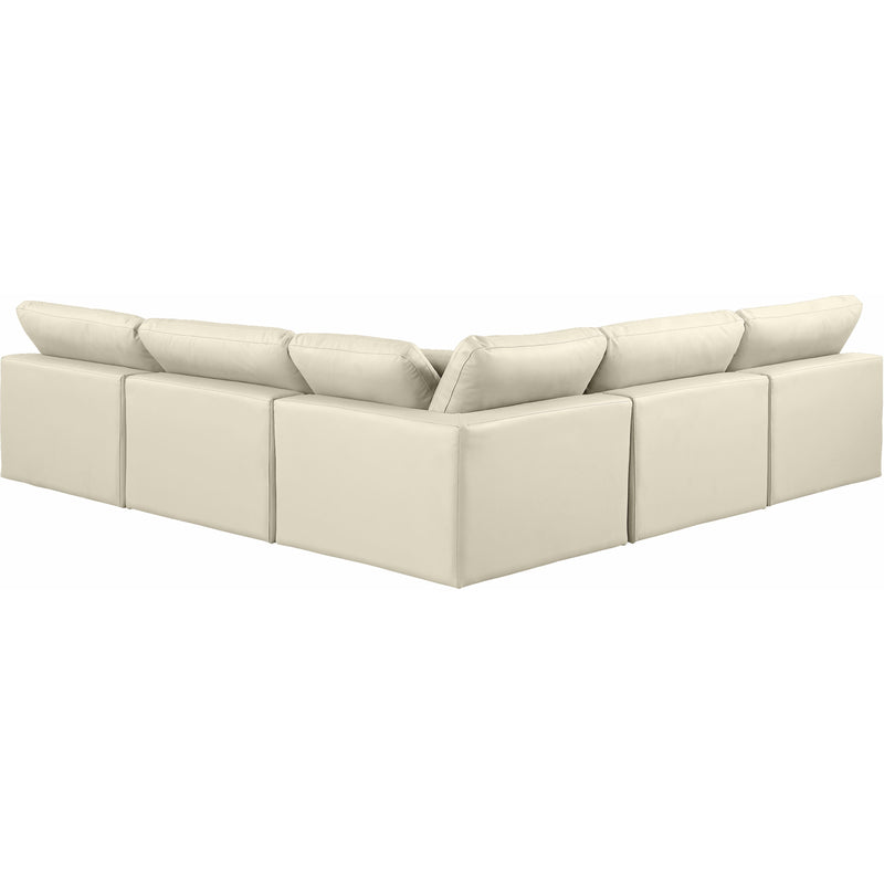 Meridian Comfy Cream Vegan Leather Modular Sectional IMAGE 3