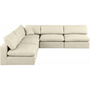 Meridian Comfy Cream Vegan Leather Modular Sectional IMAGE 4
