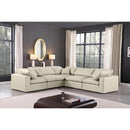 Meridian Comfy Cream Vegan Leather Modular Sectional IMAGE 2