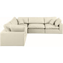 Meridian Comfy Cream Vegan Leather Modular Sectional IMAGE 4