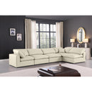 Meridian Comfy Cream Vegan Leather Modular Sectional IMAGE 3