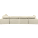 Meridian Comfy Cream Vegan Leather Modular Sectional IMAGE 5