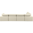 Meridian Comfy Cream Vegan Leather Modular Sectional IMAGE 6