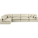 Meridian Comfy Cream Vegan Leather Modular Sectional IMAGE 7