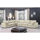 Meridian Comfy Cream Vegan Leather Modular Sectional IMAGE 2