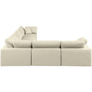 Meridian Comfy Cream Vegan Leather Modular Sectional IMAGE 5