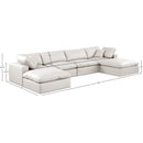 Meridian Comfy Cream Vegan Leather Modular Sectional IMAGE 10