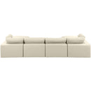 Meridian Comfy Cream Vegan Leather Modular Sectional IMAGE 3