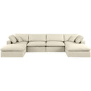 Meridian Comfy Cream Vegan Leather Modular Sectional IMAGE 4