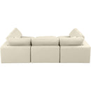 Meridian Comfy Cream Vegan Leather Modular Sectional IMAGE 3