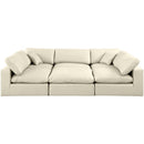 Meridian Comfy Cream Vegan Leather Modular Sectional IMAGE 4