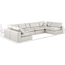 Meridian Comfy Cream Vegan Leather Modular Sectional IMAGE 10