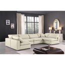 Meridian Comfy Cream Vegan Leather Modular Sectional IMAGE 2