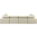 Meridian Comfy Cream Vegan Leather Modular Sectional IMAGE 3