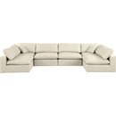 Meridian Comfy Cream Vegan Leather Modular Sectional IMAGE 4