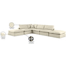 Meridian Comfy Cream Vegan Leather Modular Sectional IMAGE 11