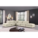Meridian Comfy Cream Vegan Leather Modular Sectional IMAGE 2