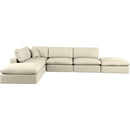 Meridian Comfy Cream Vegan Leather Modular Sectional IMAGE 4