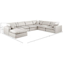 Meridian Comfy Cream Vegan Leather Modular Sectional IMAGE 10