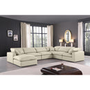 Meridian Comfy Cream Vegan Leather Modular Sectional IMAGE 2