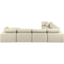 Meridian Comfy Cream Vegan Leather Modular Sectional IMAGE 3
