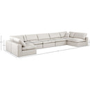 Meridian Comfy Cream Vegan Leather Modular Sectional IMAGE 10