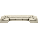 Meridian Comfy Cream Vegan Leather Modular Sectional IMAGE 4