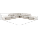 Meridian Comfy Cream Vegan Leather Modular Sectional IMAGE 10