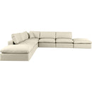 Meridian Comfy Cream Vegan Leather Modular Sectional IMAGE 4