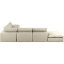 Meridian Comfy Cream Vegan Leather Modular Sectional IMAGE 5