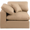 Meridian Comfy Tan Vegan Leather Modular Corner Chair IMAGE 4