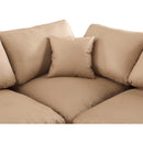 Meridian Comfy Tan Vegan Leather Modular Corner Chair IMAGE 9