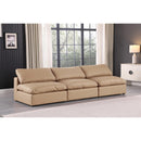 Meridian Comfy Tan Vegan Leather Modular Sofa IMAGE 2