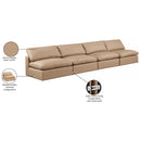 Meridian Comfy Tan Vegan Leather Modular Sofa IMAGE 10