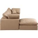Meridian Comfy Tan Vegan Leather Modular Sectional IMAGE 10