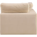 Meridian Comfy Beige Velvet Modular Corner Chair IMAGE 6