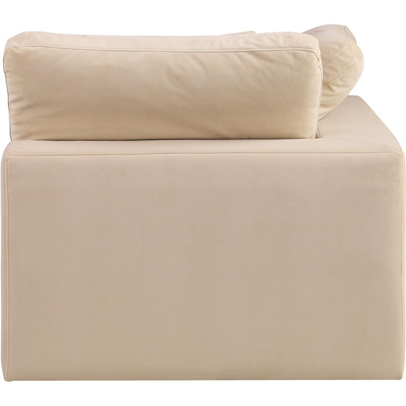 Meridian Comfy Beige Velvet Modular Corner Chair IMAGE 6