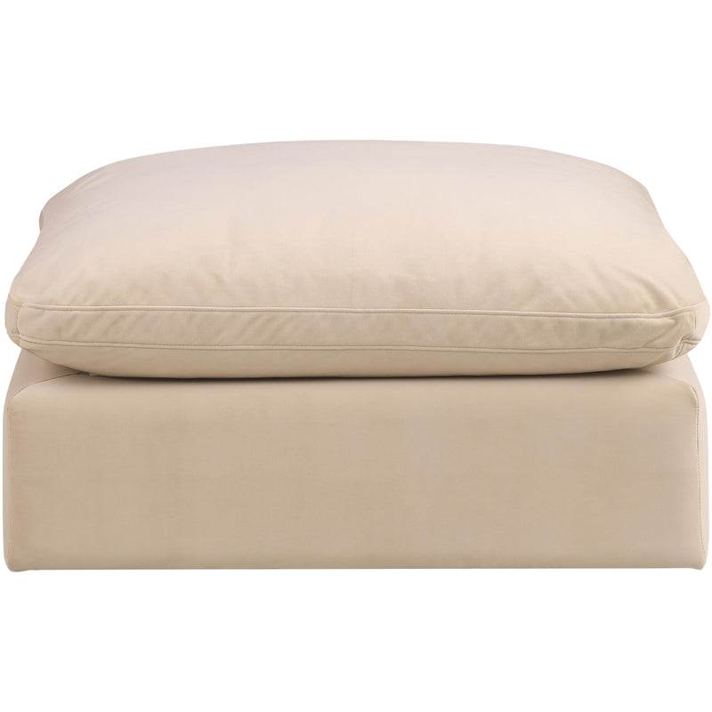 Meridian Comfy Beige Velvet Modular Ottoman IMAGE 3