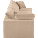 Meridian Comfy Beige Velvet Modular Sofa IMAGE 5