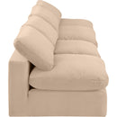 Meridian Comfy Beige Velvet Modular Sofa IMAGE 5