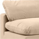 Meridian Comfy Beige Velvet Modular Sofa IMAGE 7