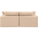 Meridian Comfy Beige Velvet Modular Sofa IMAGE 3