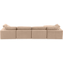 Meridian Comfy Beige Velvet Modular Sectional IMAGE 6