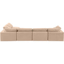 Meridian Comfy Beige Velvet Modular Sectional IMAGE 5
